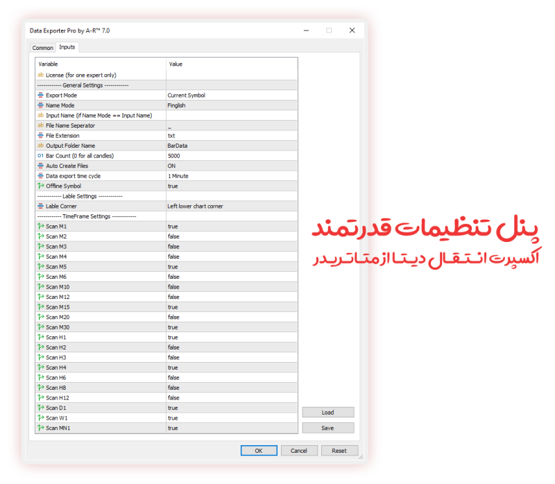 اکسپرت انتقال دیتا از متاتریدر - نسخه پرو - تصویر 2